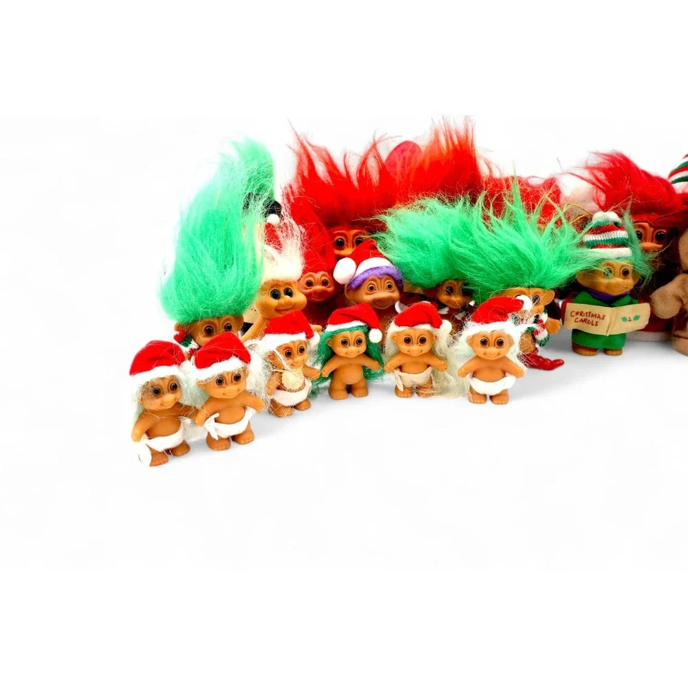 Lot‎ 24 Vintage 1990s Russ Christmas Troll Collection Carolers Reindeer & Elves